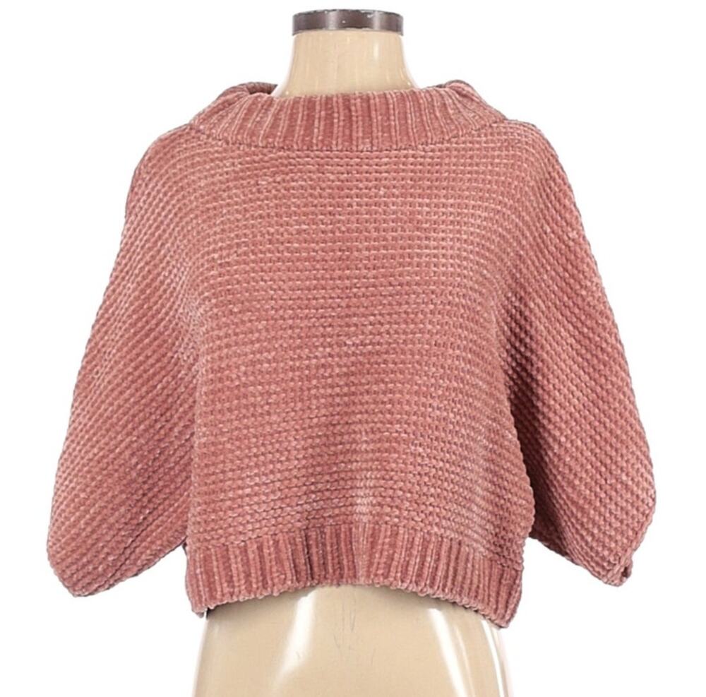NWT Eva Mendes NY & Co Oversized Cropped Cozy Pullover SweaterSize XS